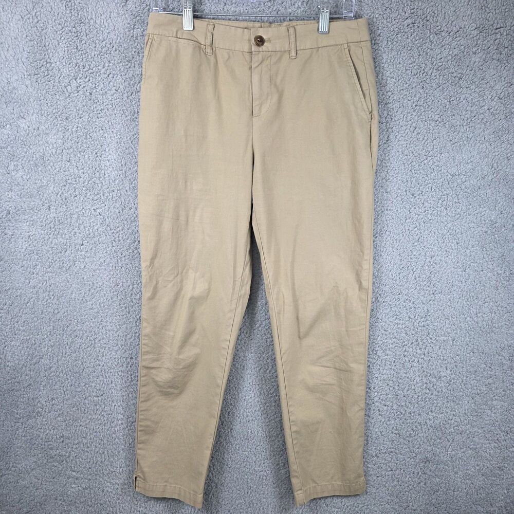 Alex Mill Pants Women Sz 0 Beige Straight Chino Twill Minimal Casual BCI Cotton